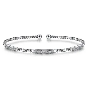 Gabriel & Co. 14K White Gold Bujukan Diamond Stations Bangle