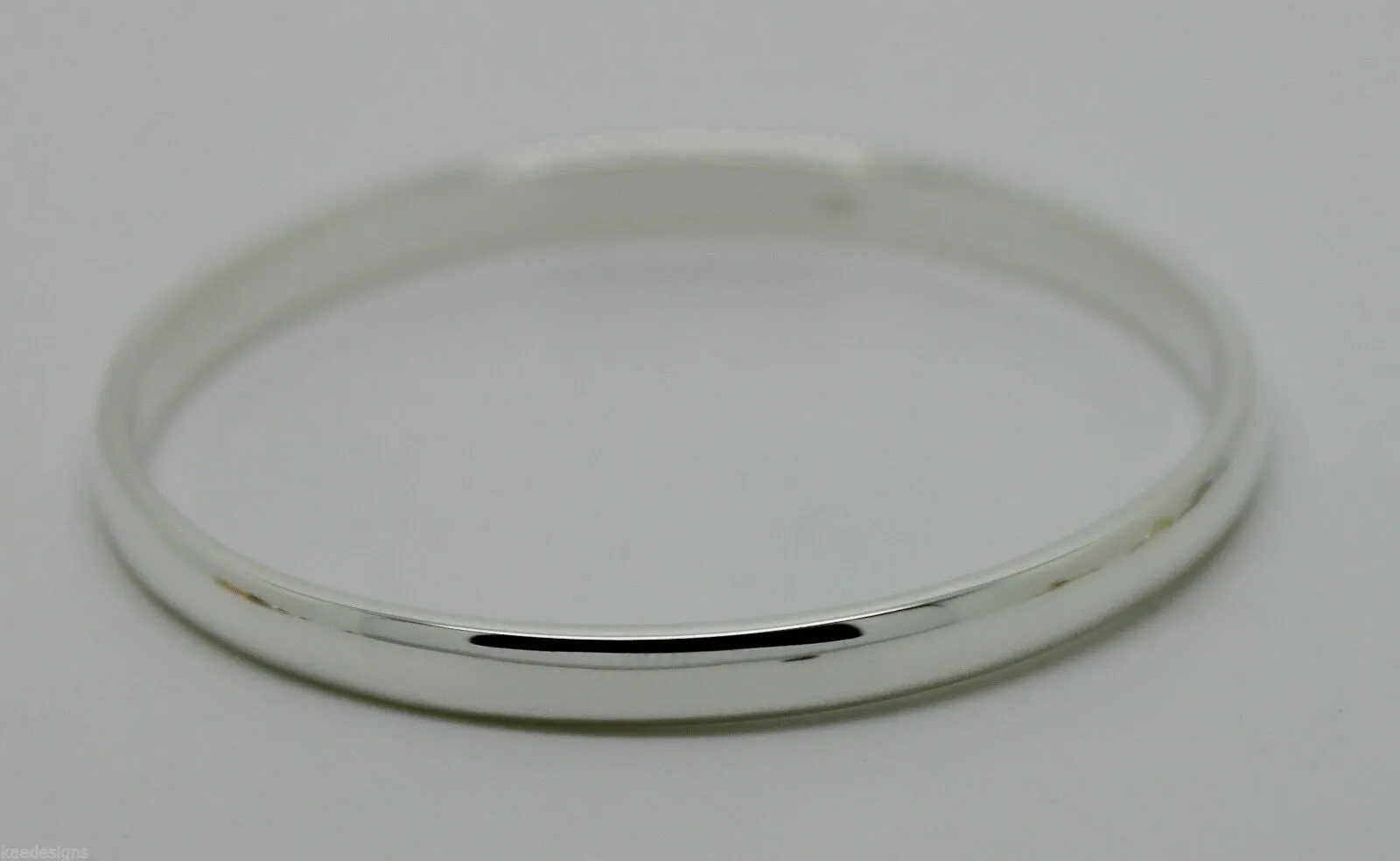 Genuine Full SOLID Sterling silver 4mm wide baby bangle 46mm outside diameter