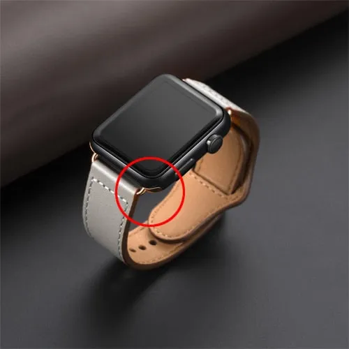 Genuine leather loop strap for apple watch