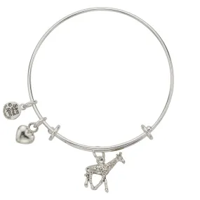 Giraffe Charm Bangle Bracelet