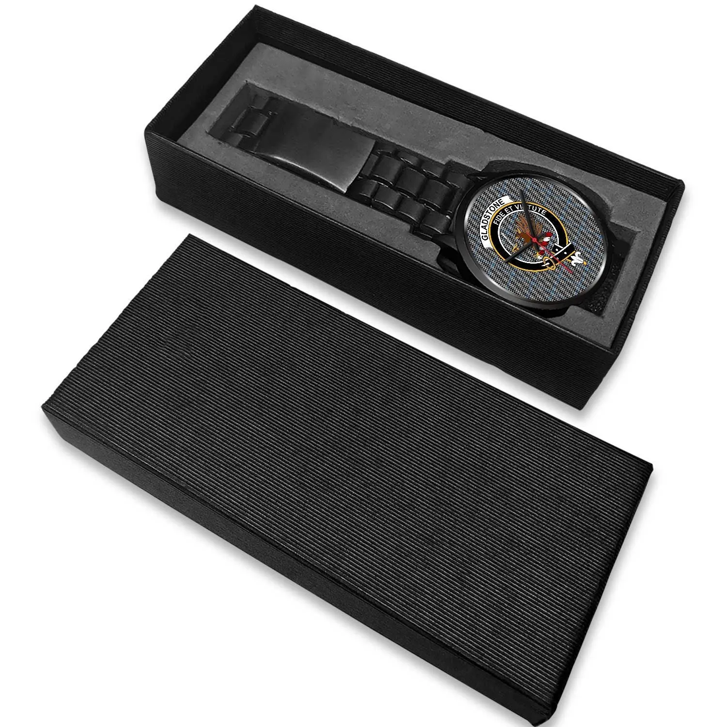 Gladstone Clan Badge Tartan Black Watch