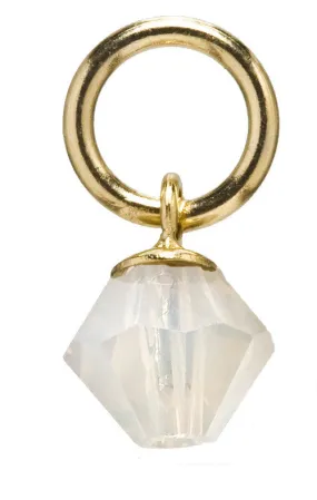 Gold Sand Opal Swarovski Crystal Charm