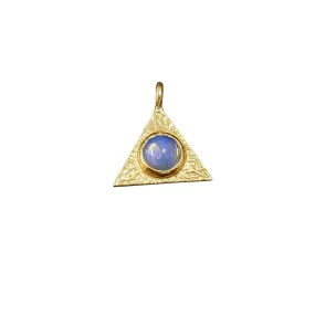 Gold Vermeil Ethiopian Opal Triangle Charm Pendant