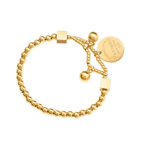 Golden Love Duo Layered Bracelet - Korean Retro Hand Jewelry