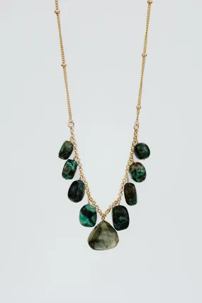 Good Karma Necklace - Chrysocolla & Labradorite