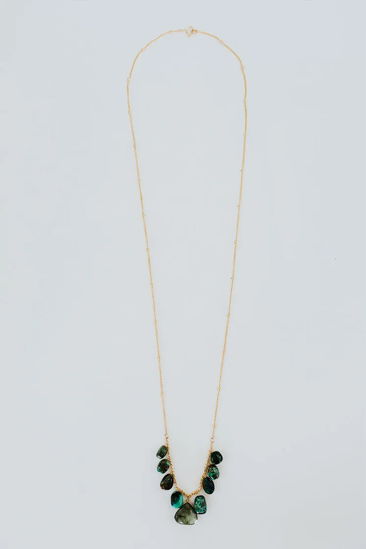 Good Karma Necklace - Chrysocolla & Labradorite