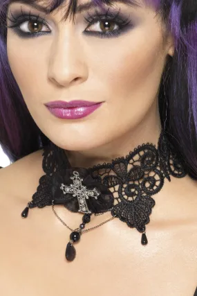 Gothic Lace Choker, Black