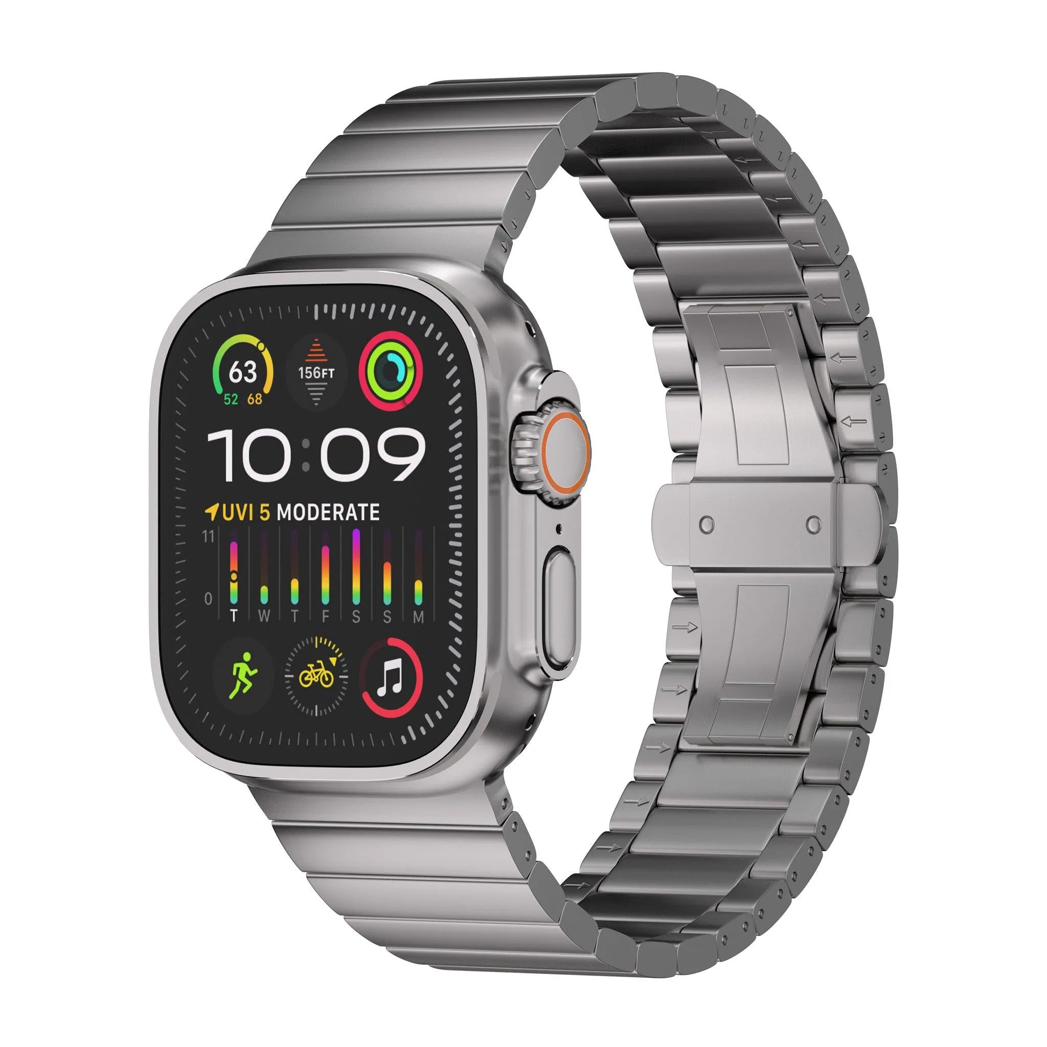 Grade 2 Titanium Link Band for Apple Watch Ultra 2 and Series 10