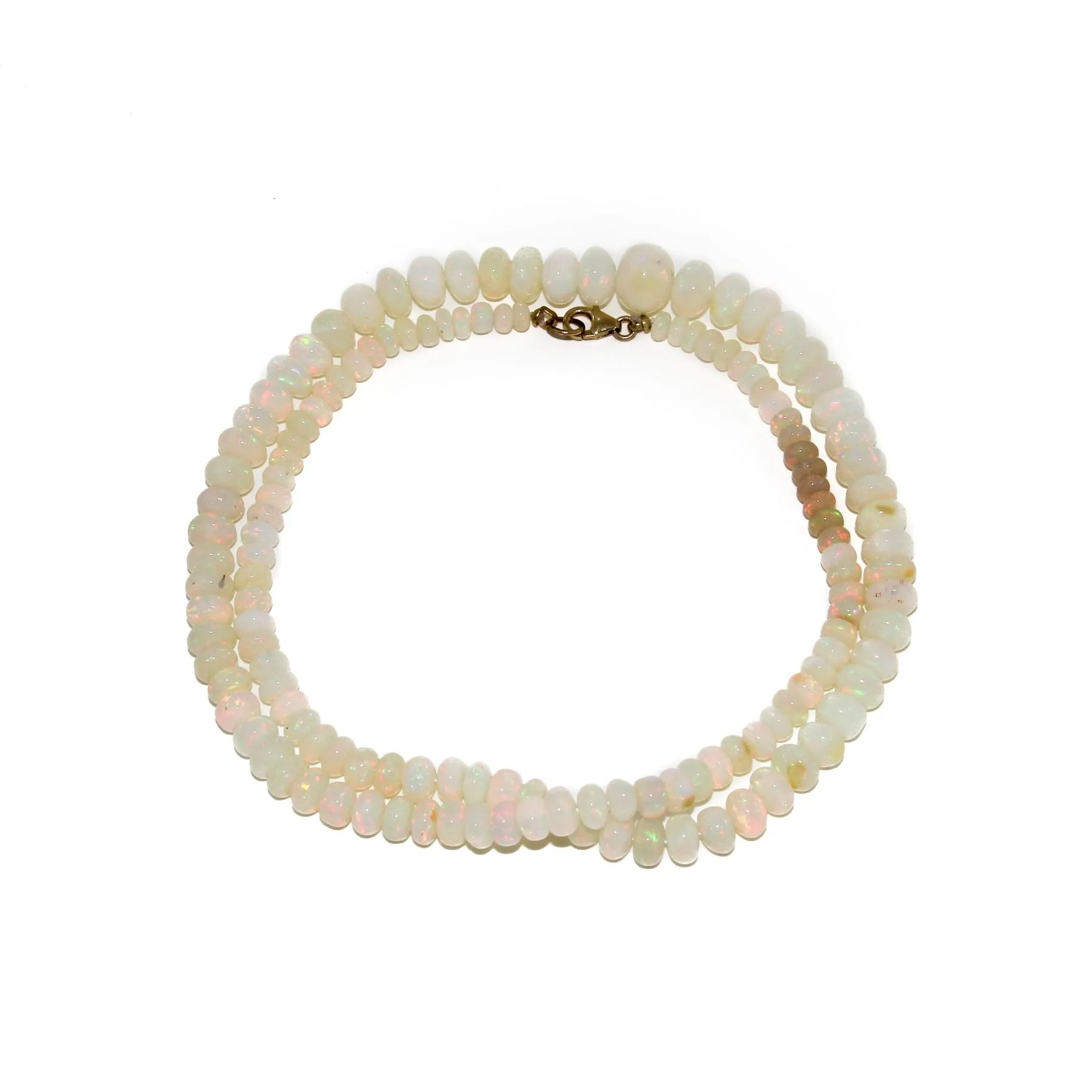 Graduated Ethiopian Opal Beaded Necklace (23)