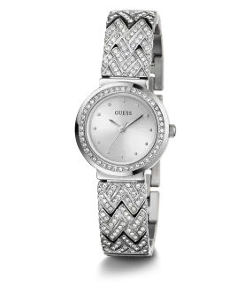 GUESS Ladies Silver Tone Analog Watch