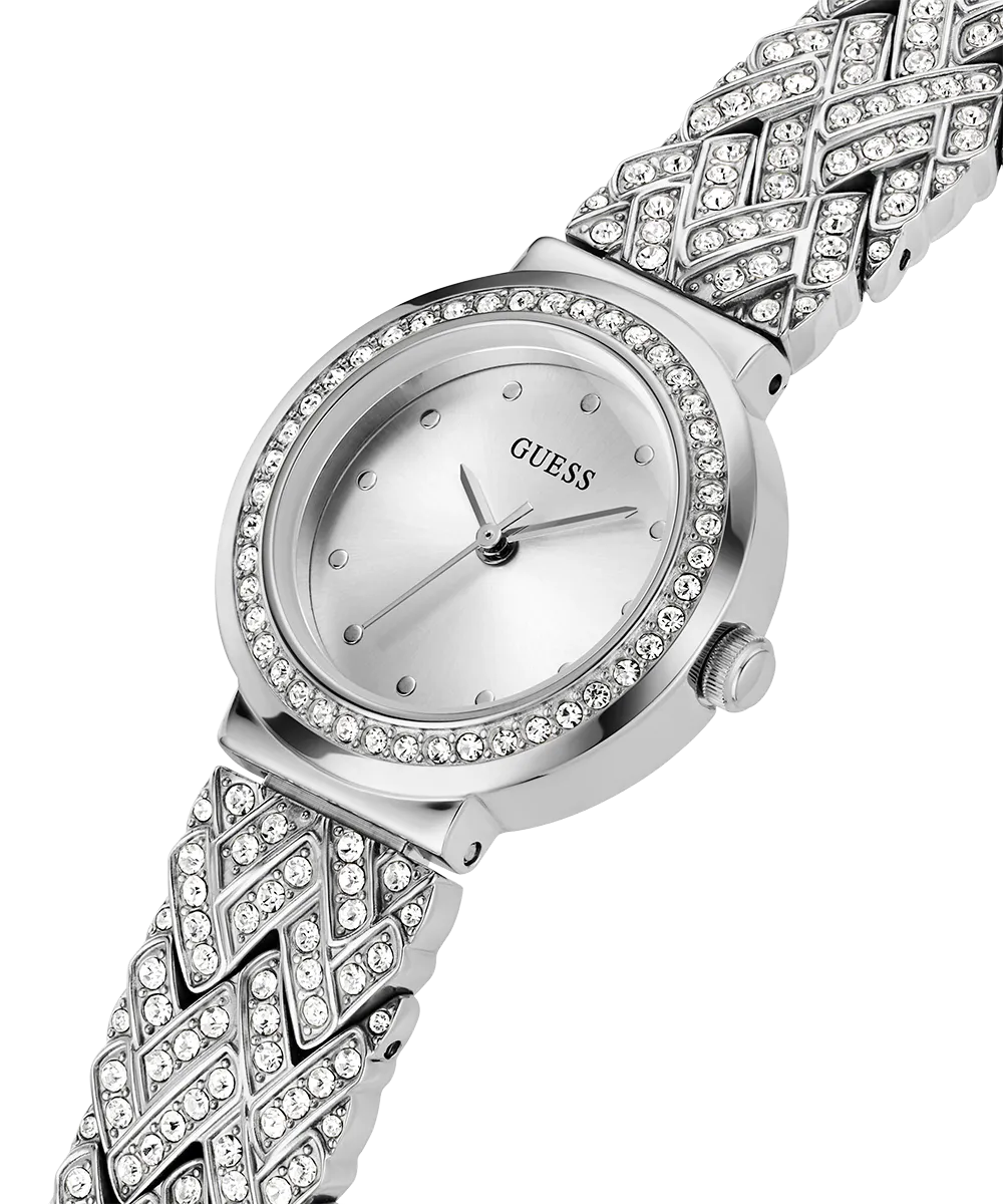 GUESS Ladies Silver Tone Analog Watch