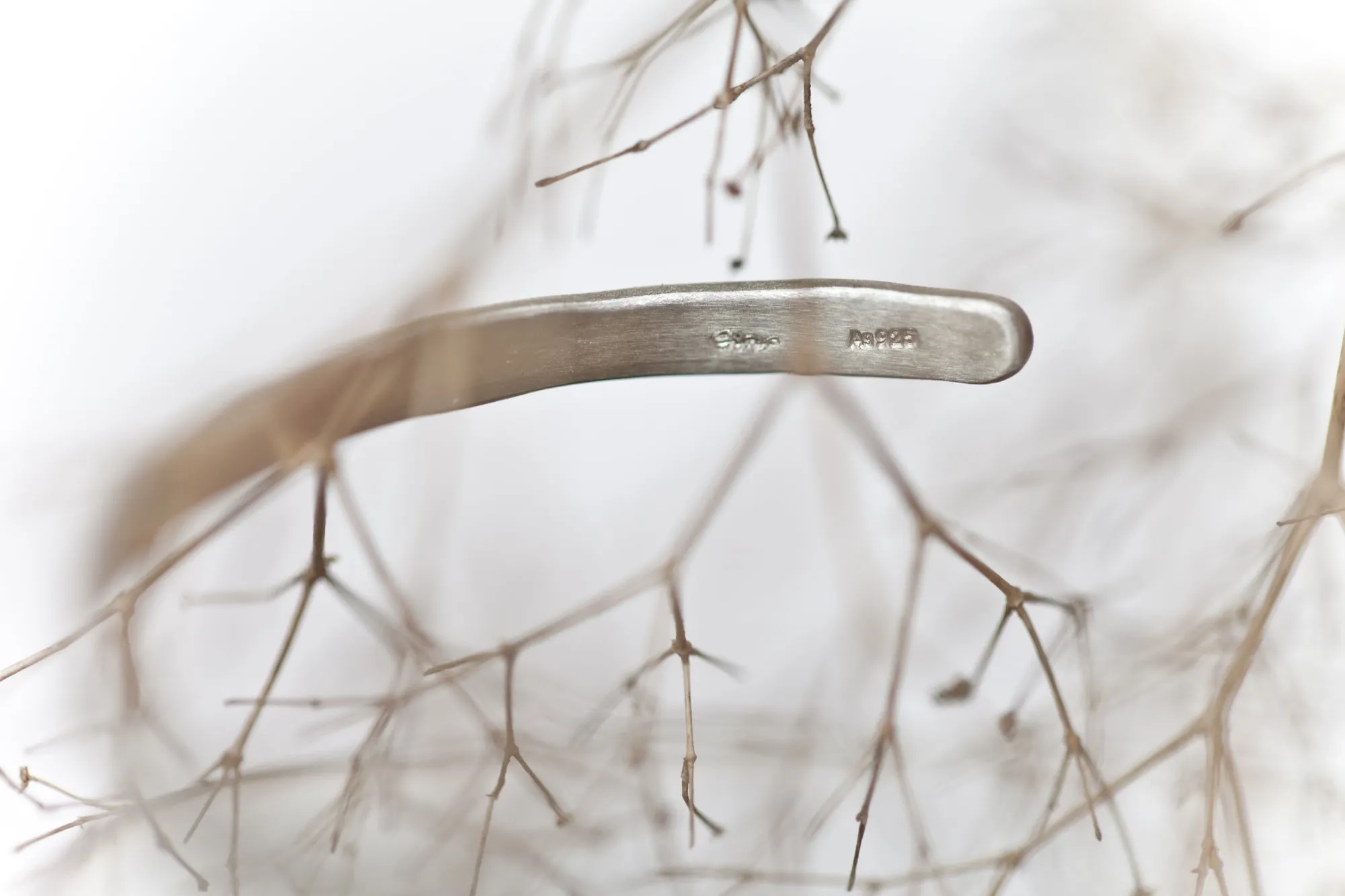 Hammered Silver Bangle