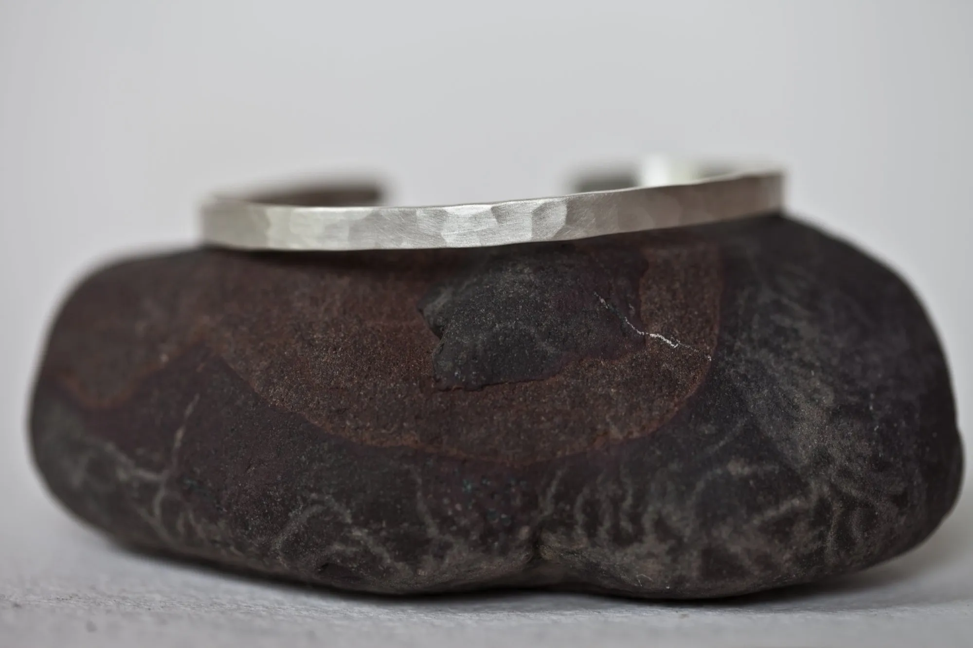 Hammered Silver Bangle