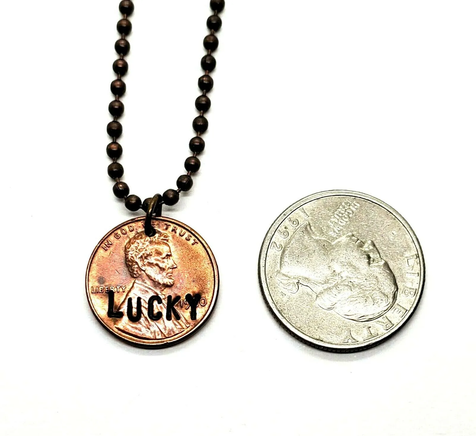 Handmade Hand-Stamped Lucky Penny Necklace