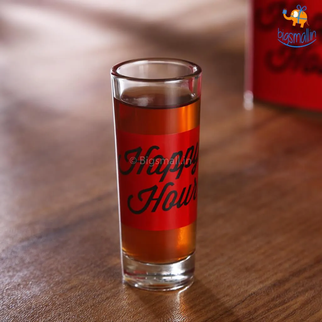 Happy Hour Flask and Shot Glasses Set