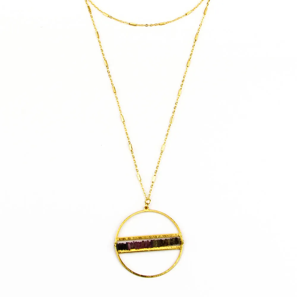 Heishi Hoop Necklace