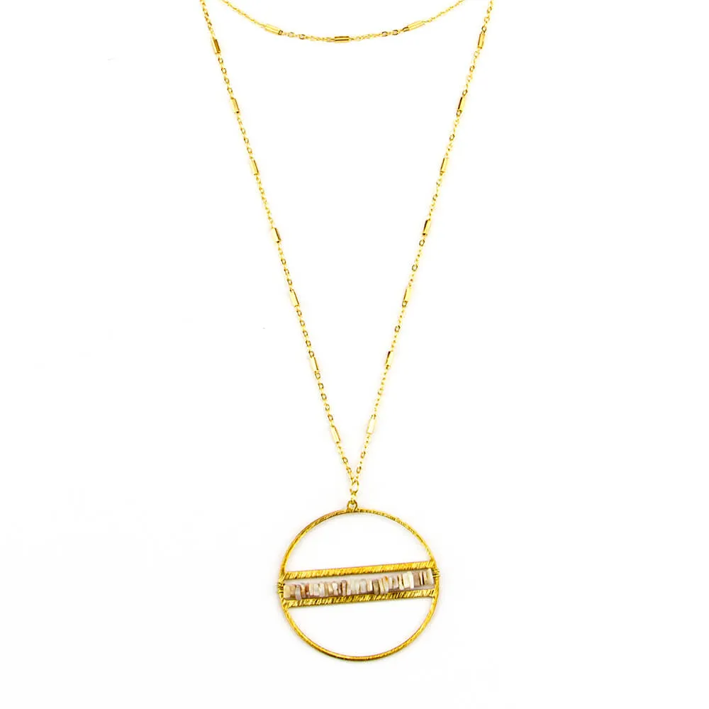 Heishi Hoop Necklace