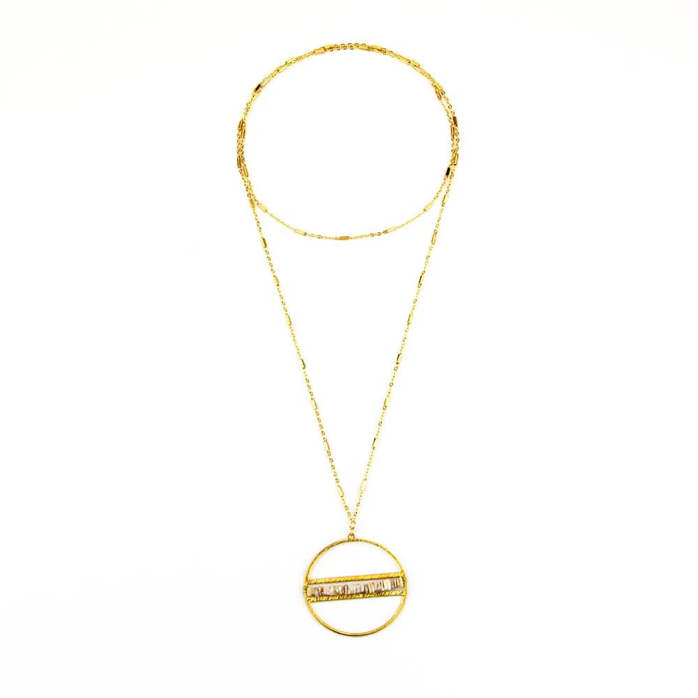 Heishi Hoop Necklace