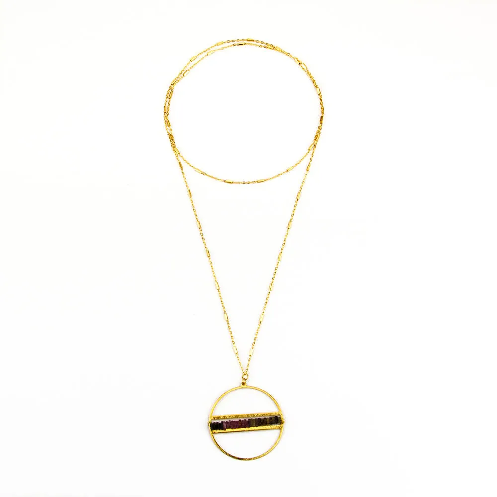 Heishi Hoop Necklace