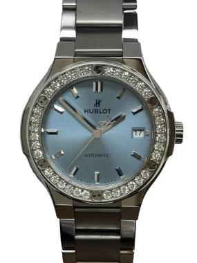 Hublot Classic Fusion 568.NX.891L.NX.1204 Light Blue Dial Automatic Women's Watch