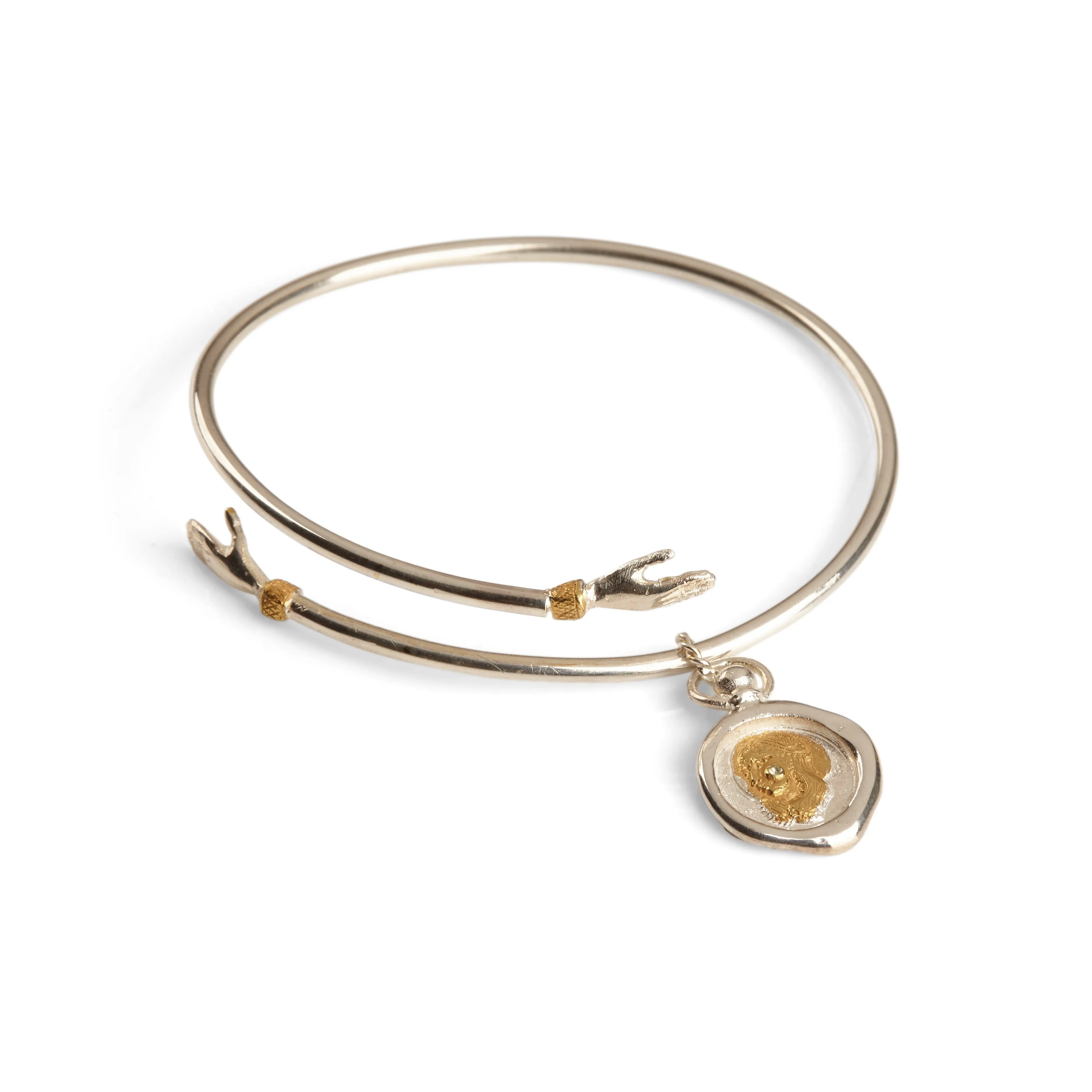 Hug Bangle with Charm