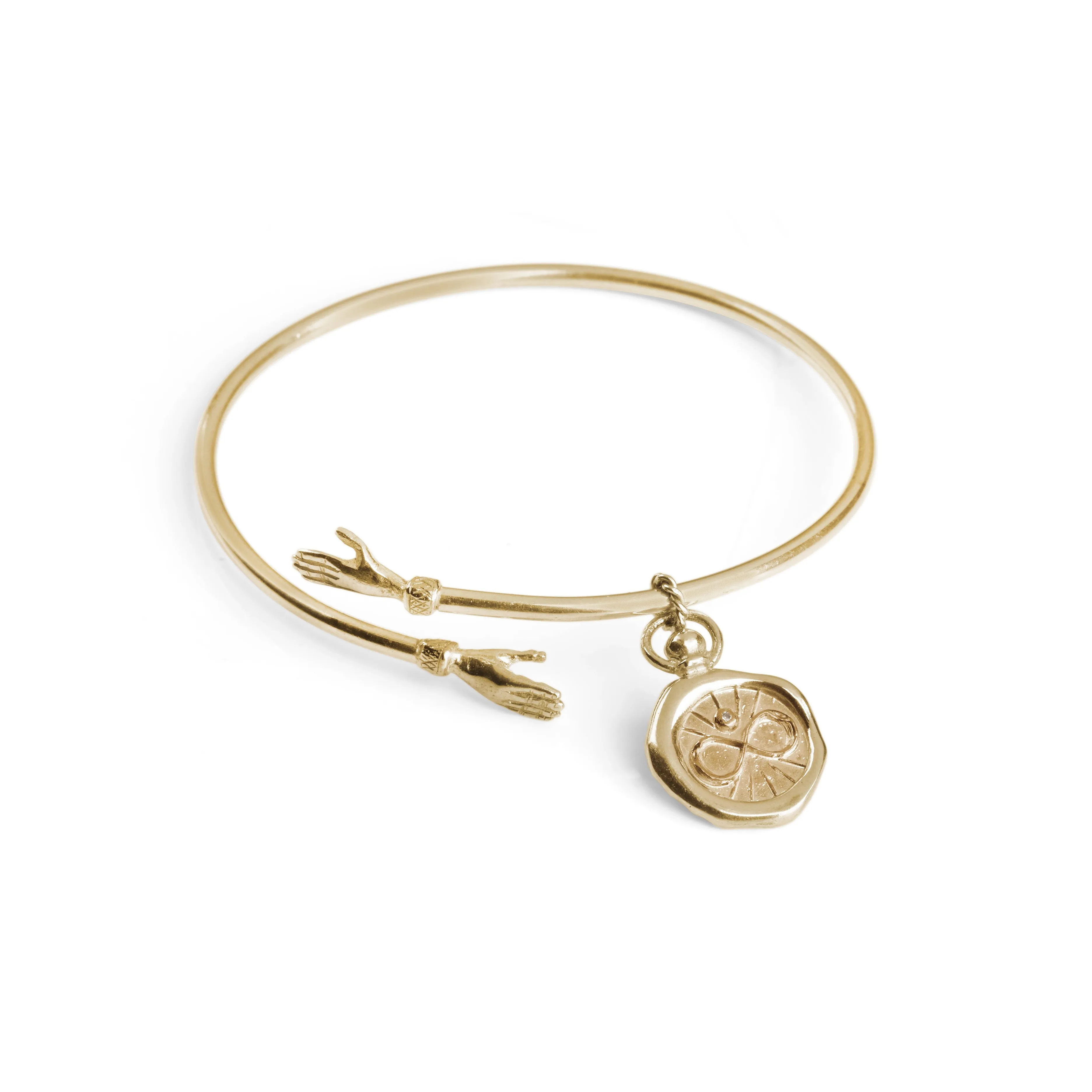 Hug Bangle with Charm