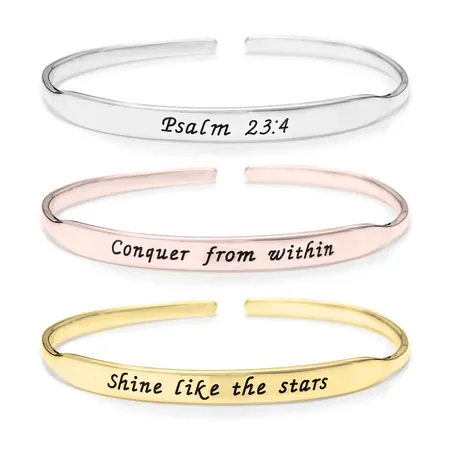 Inspirational Bangle - Sterling Silver