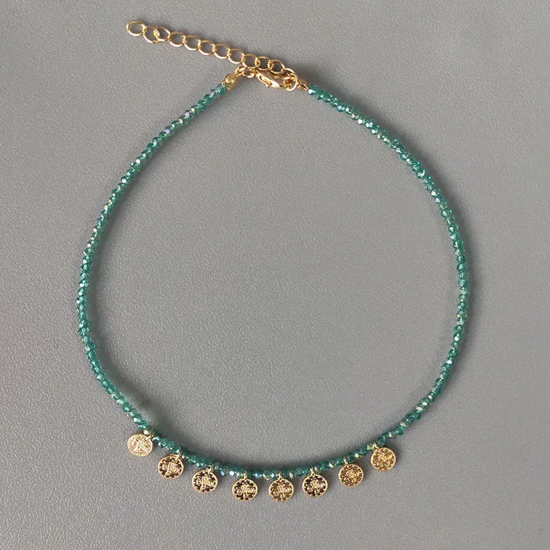 Isabel Beaded Coin Choker in 6 Colours