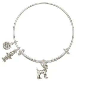 Jack Russell Fire Hydrant Charm Bangle Bracelet