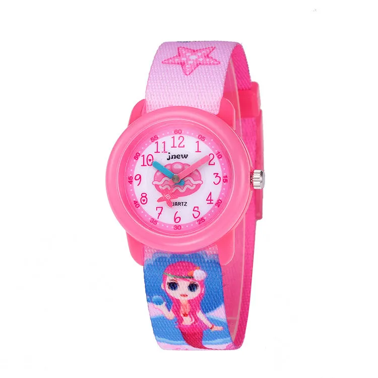 Jiuniu Children's Cartoon Watch Waterproof Time-Aware TikTok Popular Cartoon Quartz Watch