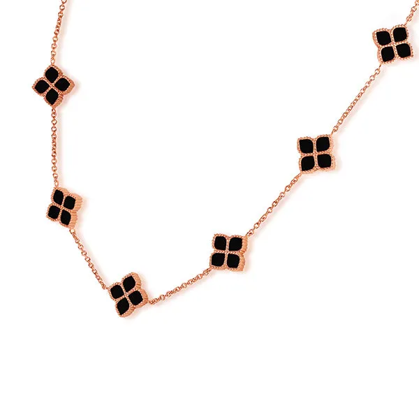 Joory / Choker Necklace Black Rose Gold