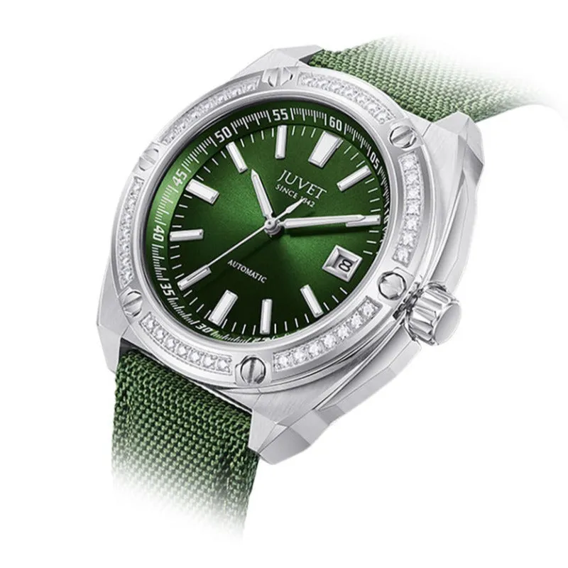 JUVET 7003 Excellent Swiss Automatic Watch for Men 50m Waterproof - Dynamic Green A2