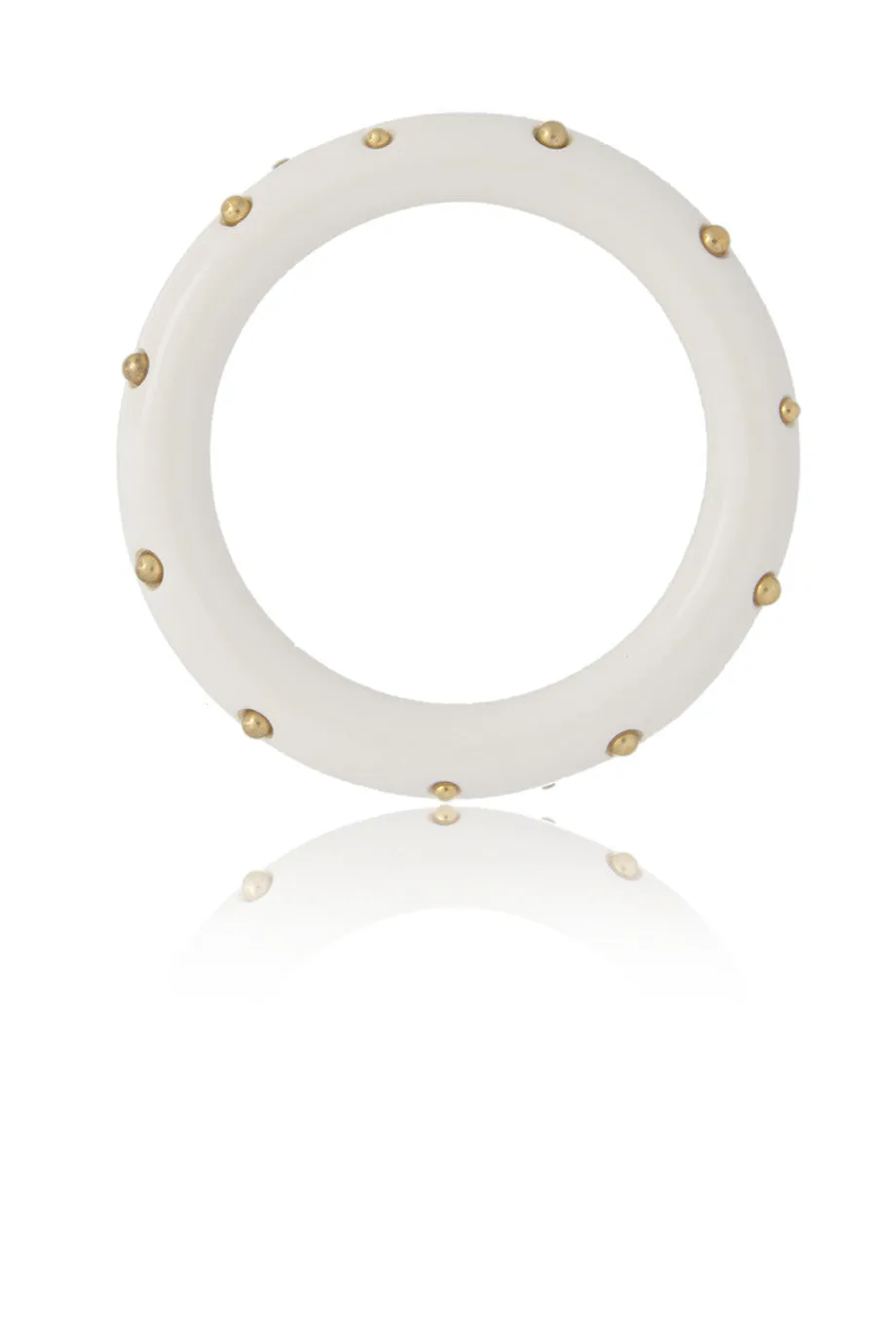 KENNETH JAY LANE White Resin Beads Bangle