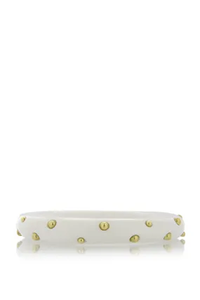 KENNETH JAY LANE White Resin Beads Bangle