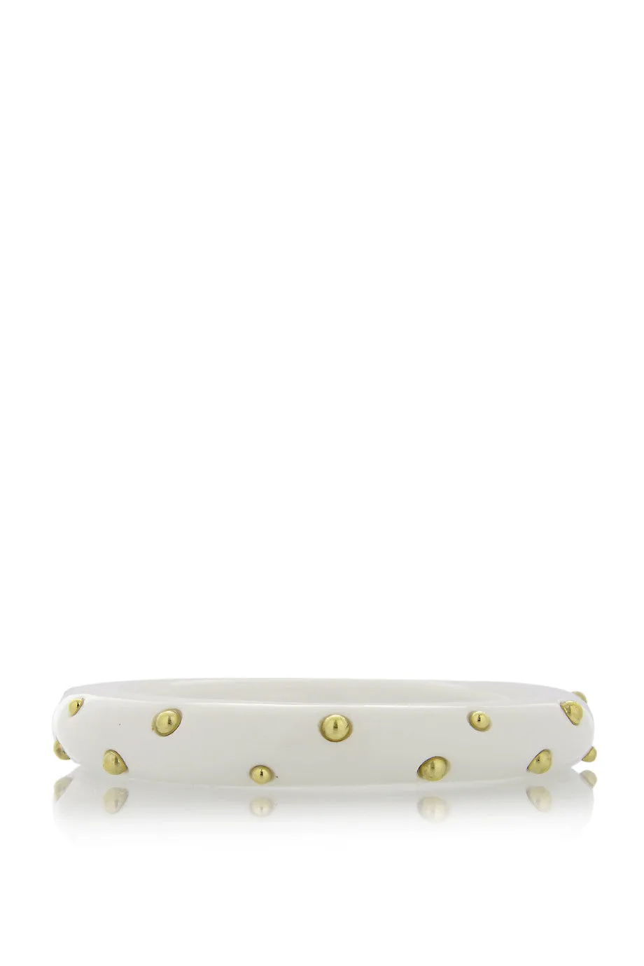 KENNETH JAY LANE White Resin Beads Bangle