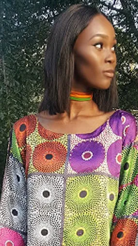 Kente African Print Choker-DP3227CKR