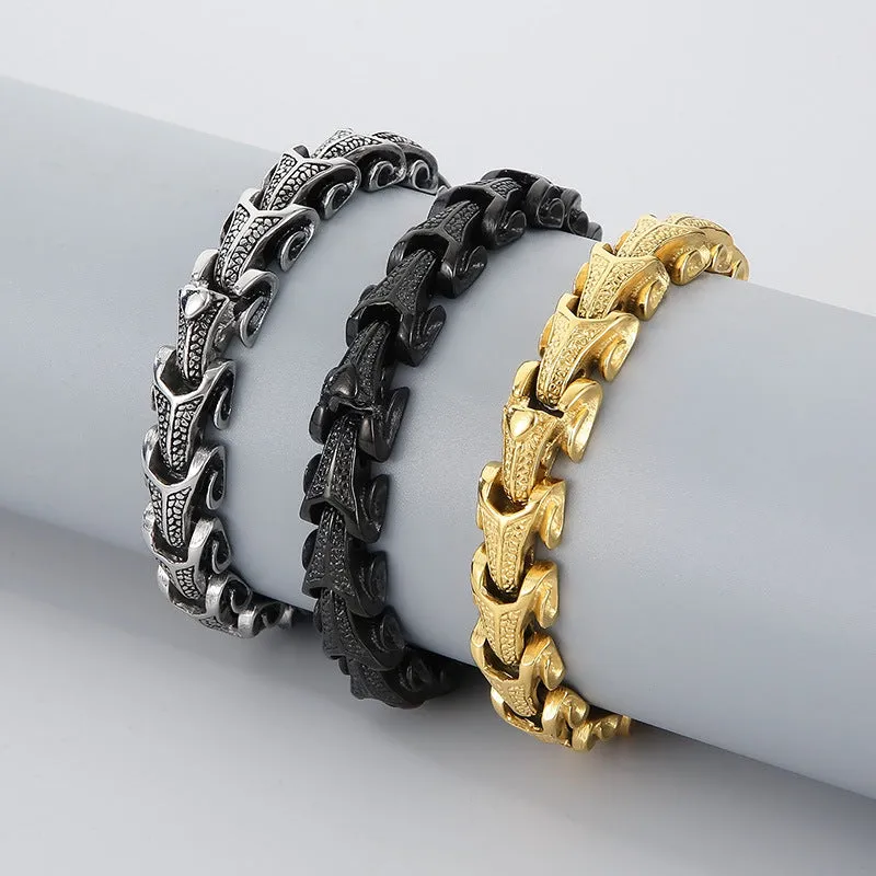 Korean-Inspired Titanium Steel Bracelet for Men, Alternative Personality Jewelry