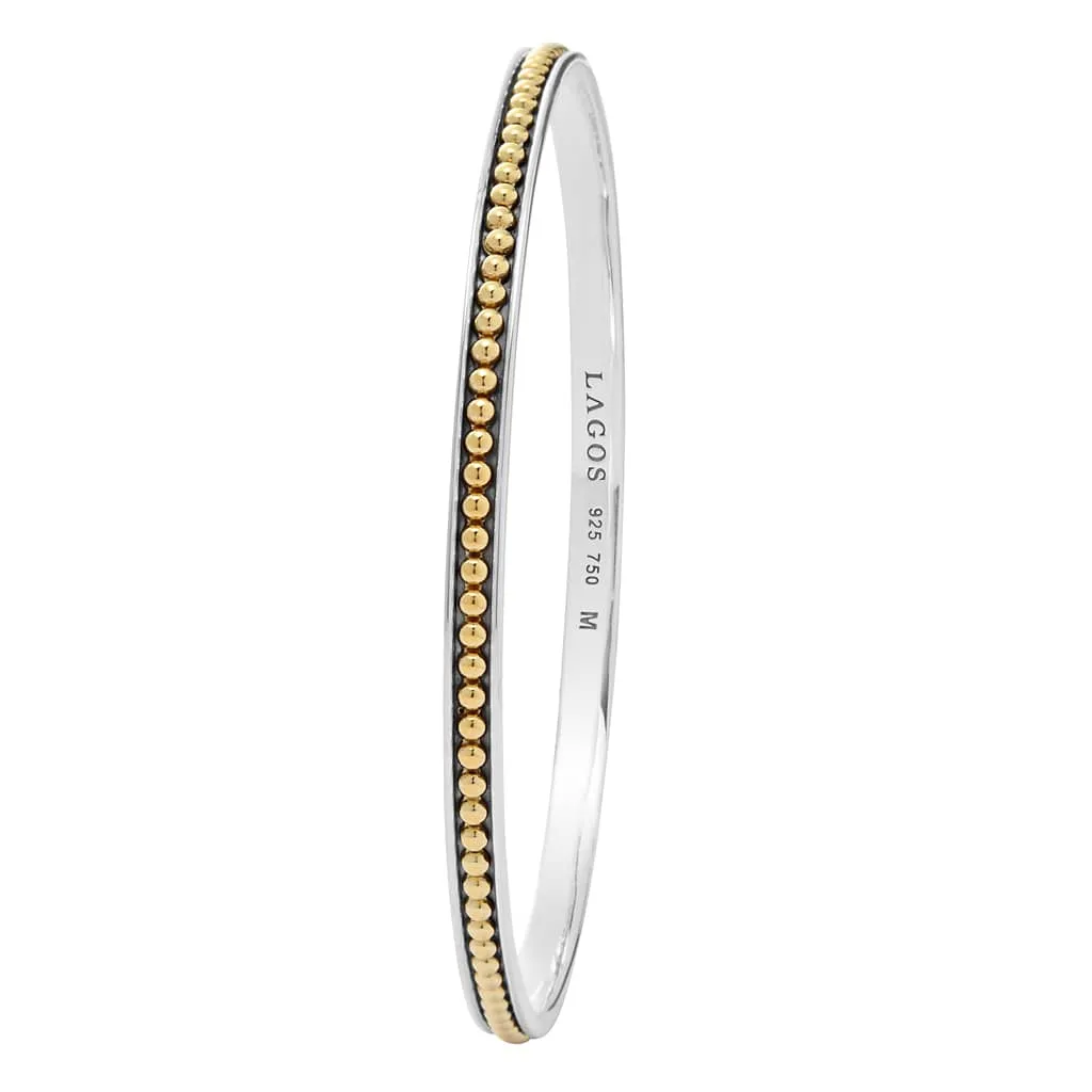 KSL Two-Tone Caviar Beaded Bangle