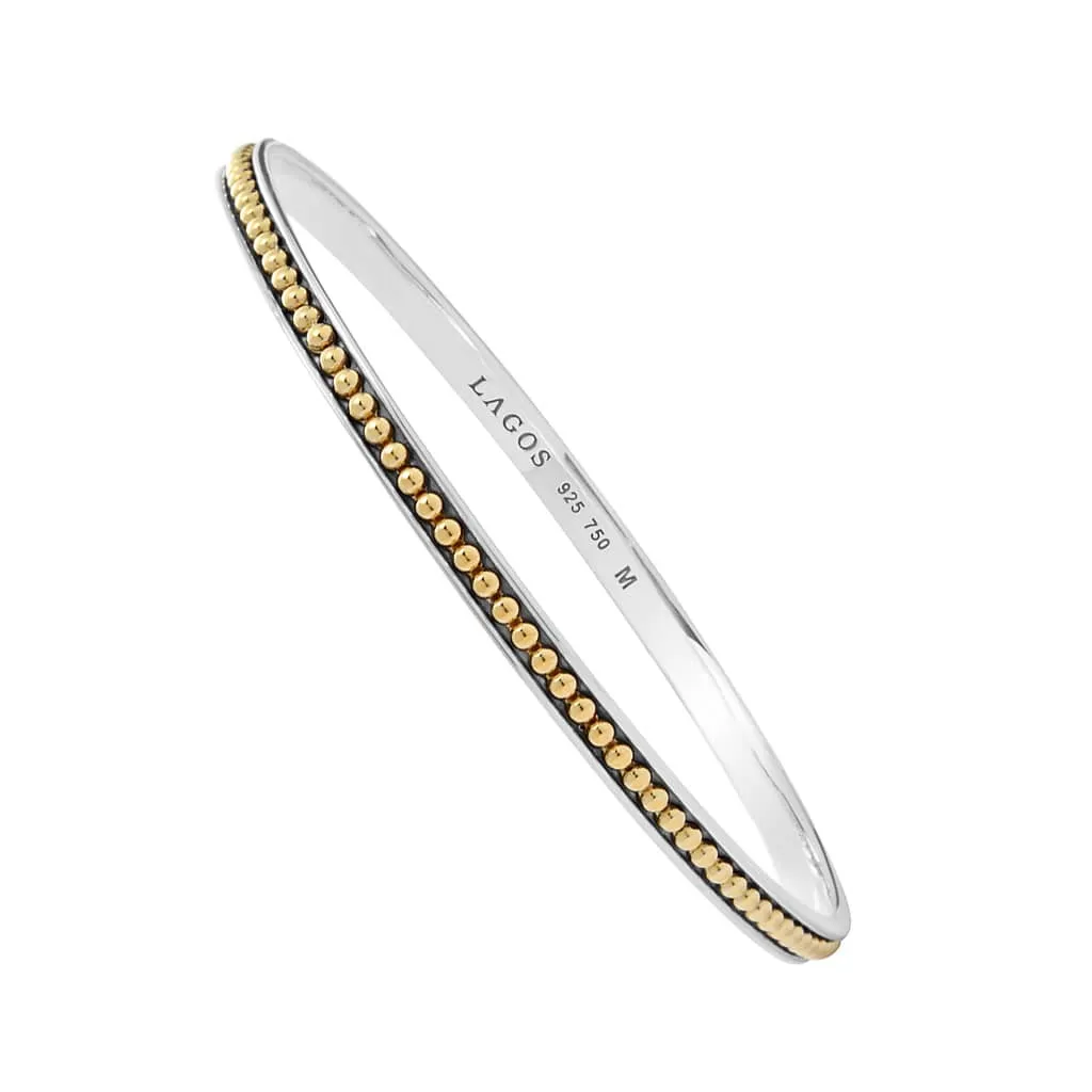 KSL Two-Tone Caviar Beaded Bangle