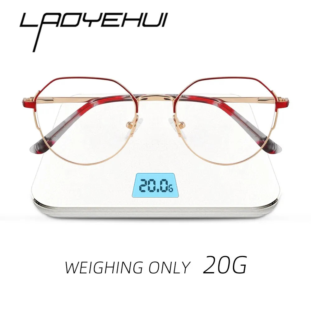 Laoyehui Women's Full Rim Oval Alloy Presbyopic Reading Glasses Glr8236