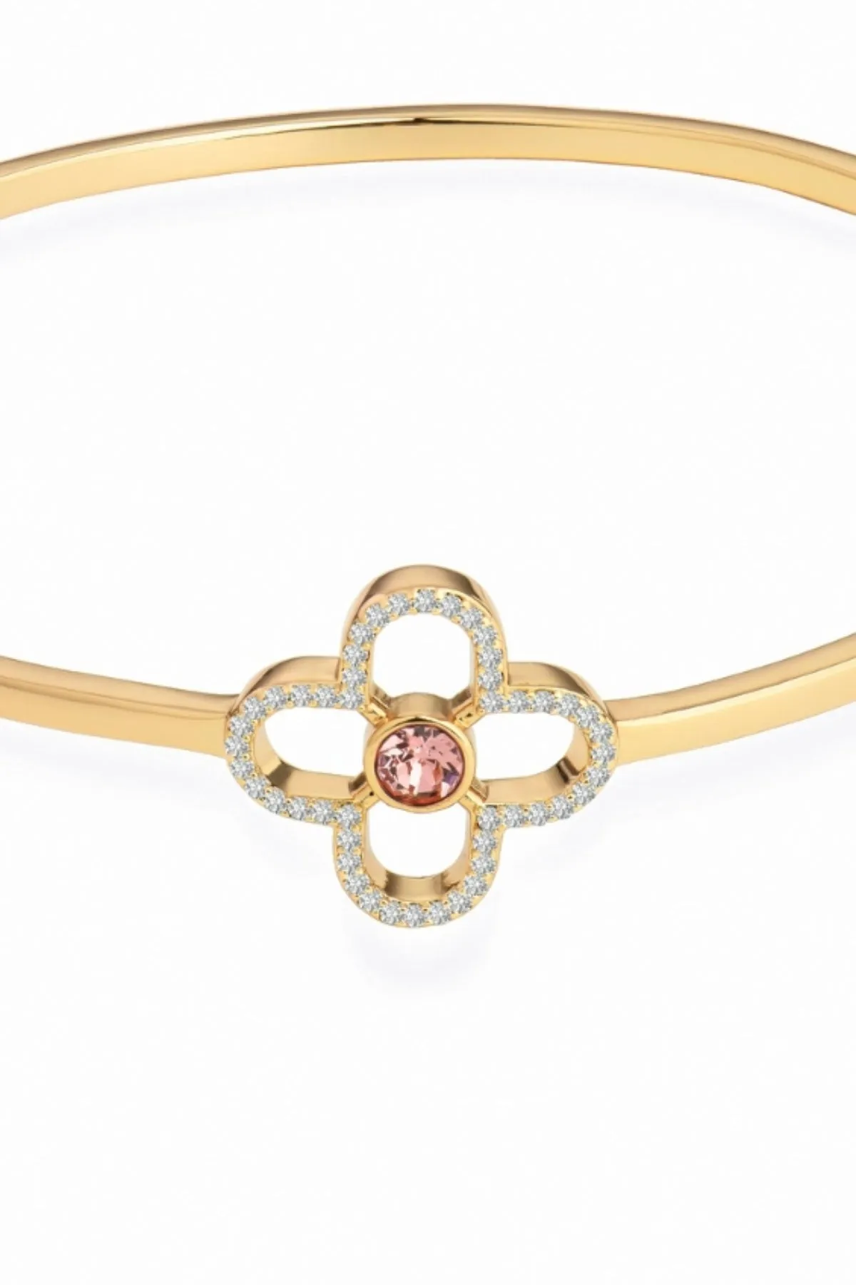 Le Fleur Collection Pink Flower Bangle