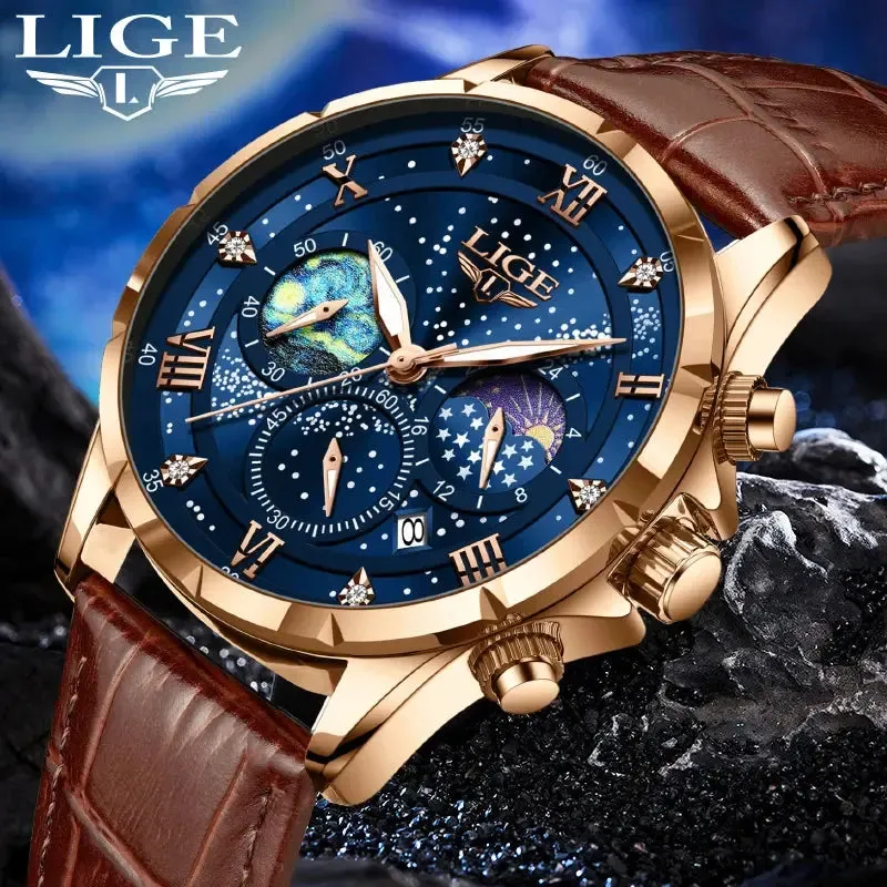 LIGE Men's Quartz Watch