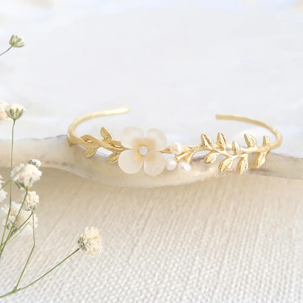 Lilac Flower Bangle