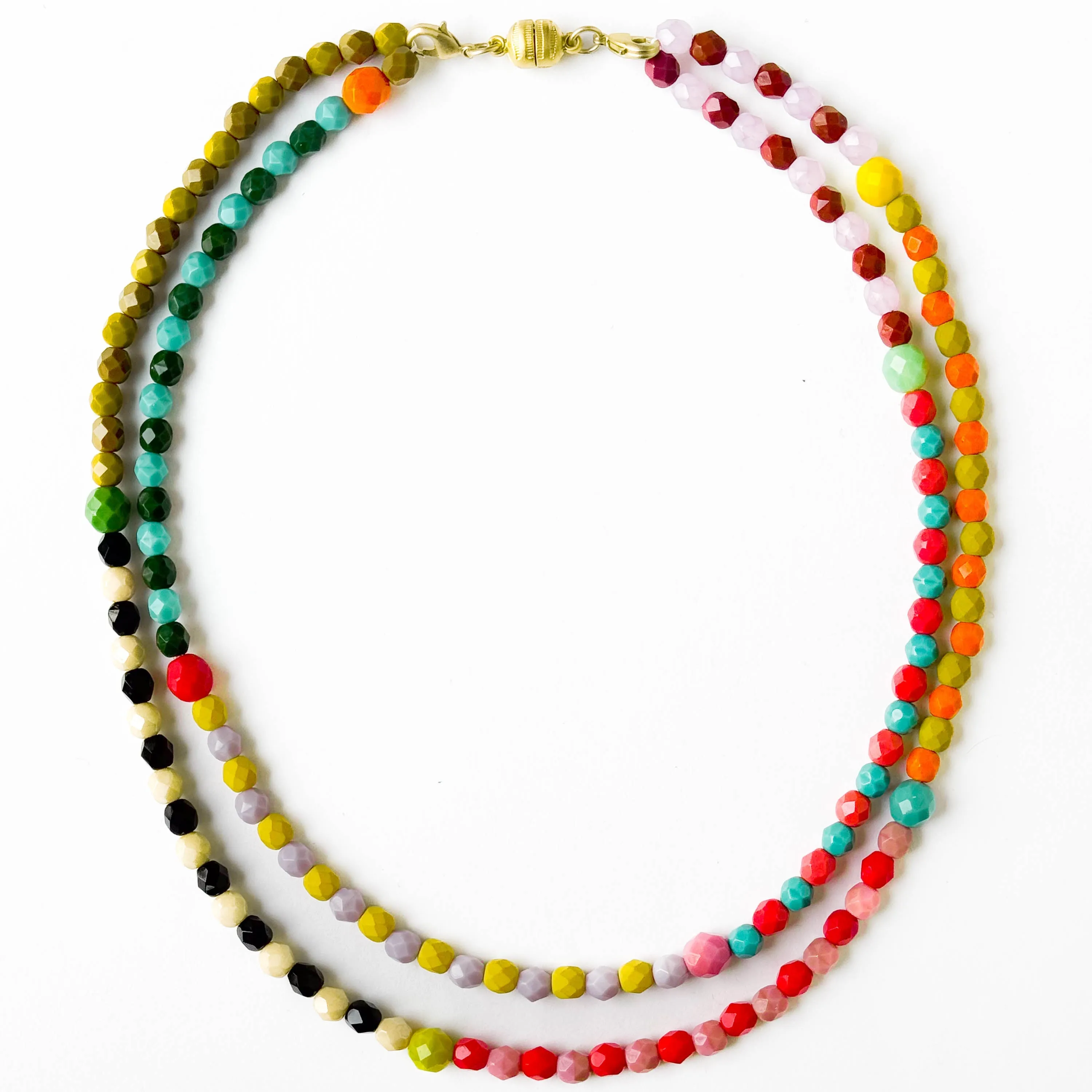 Long Colorful Bead Necklace - WS