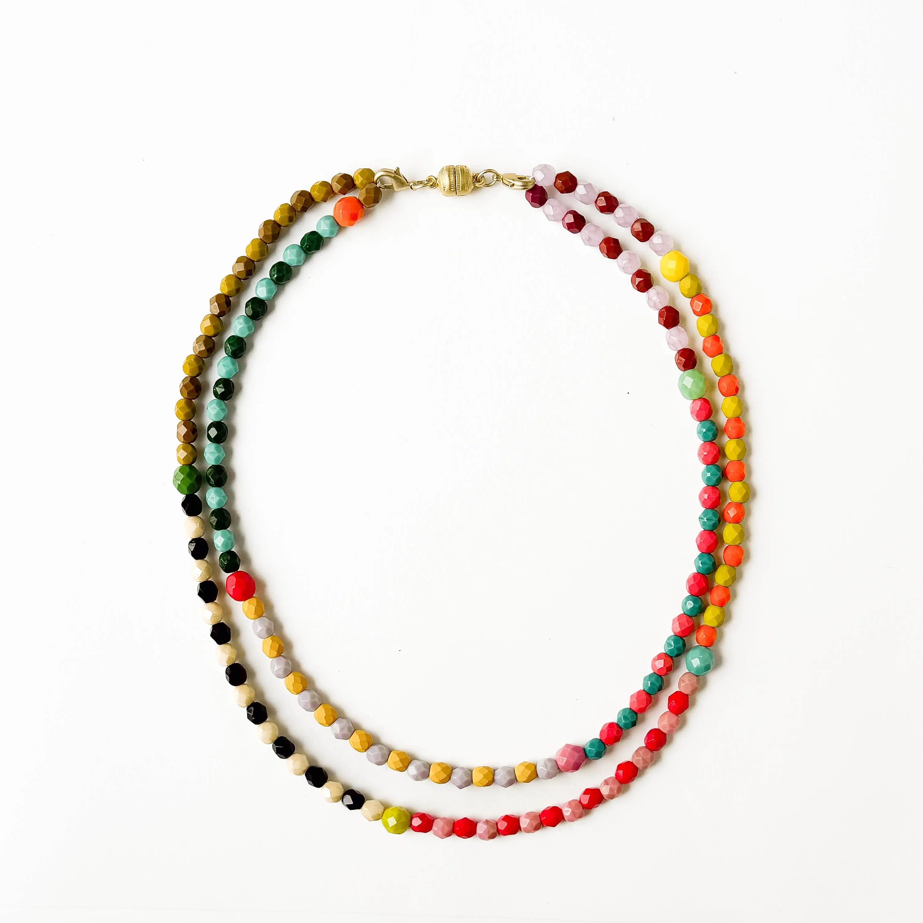 Long Colorful Bead Necklace - WS