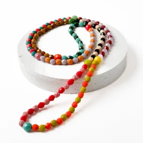 Long Colorful Bead Necklace - WS