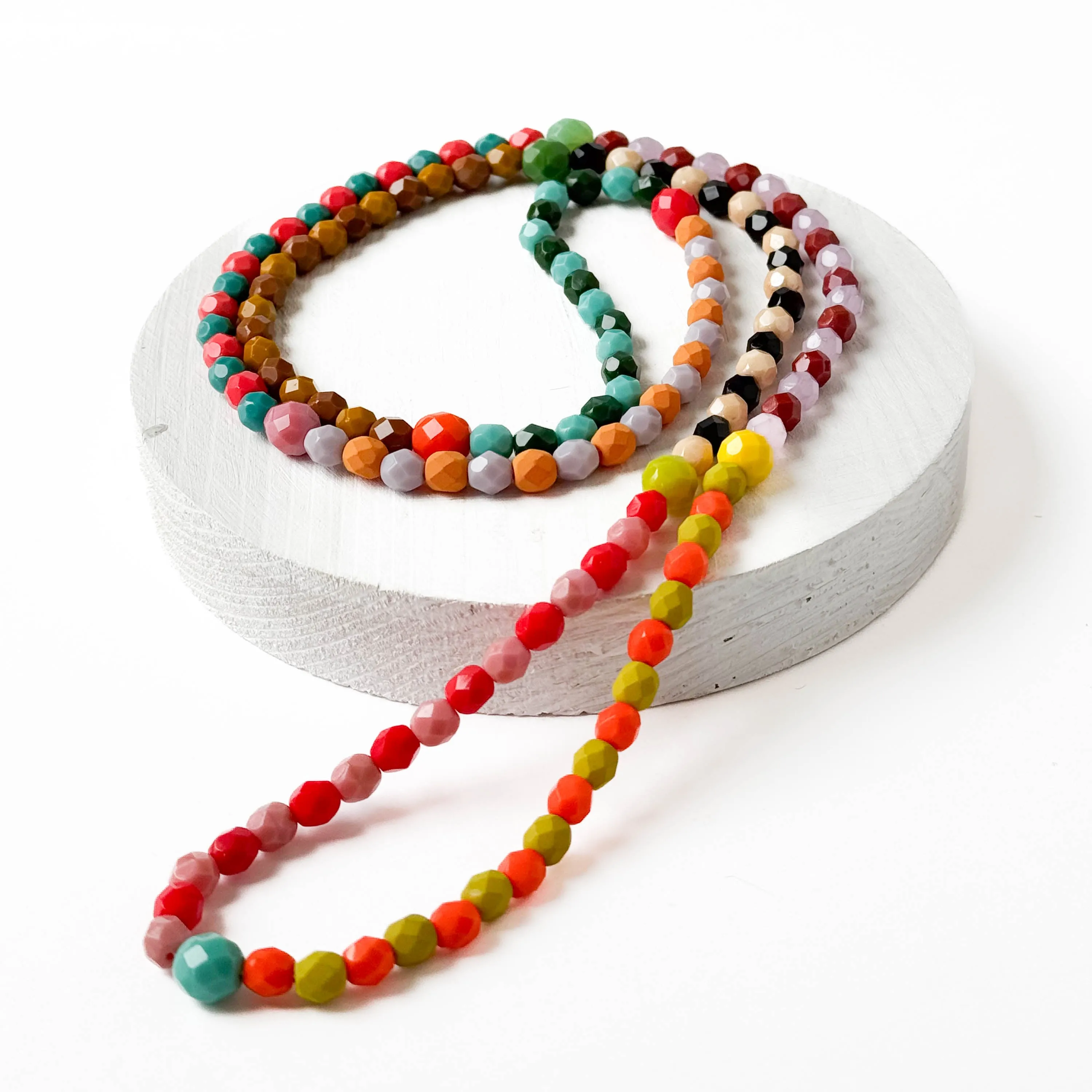 Long Colorful Bead Necklace - WS