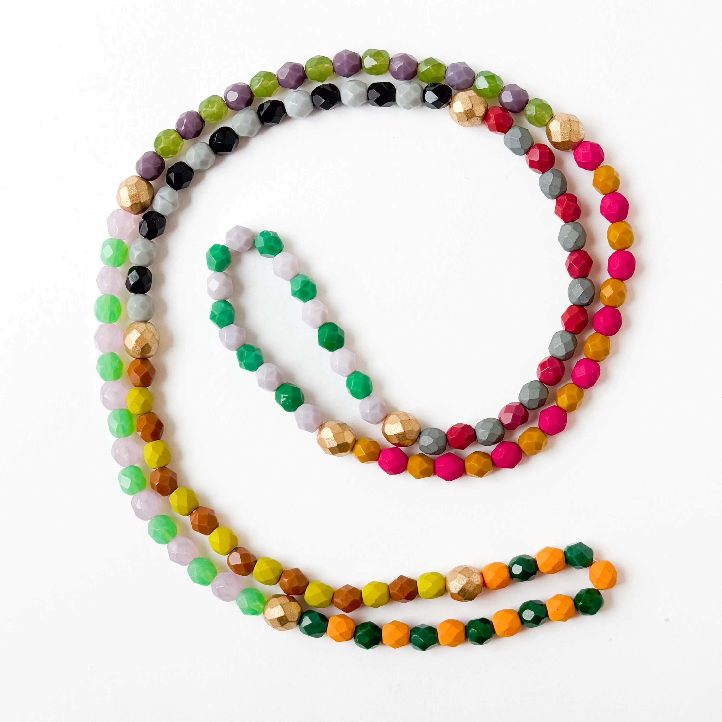 Long Colorful Bead Necklace - WS