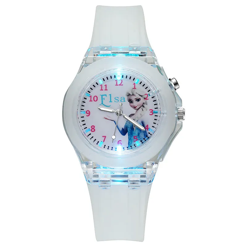 Luminous Glow Student Children Watch Cute Cartoon Silicone LED Watch Watch