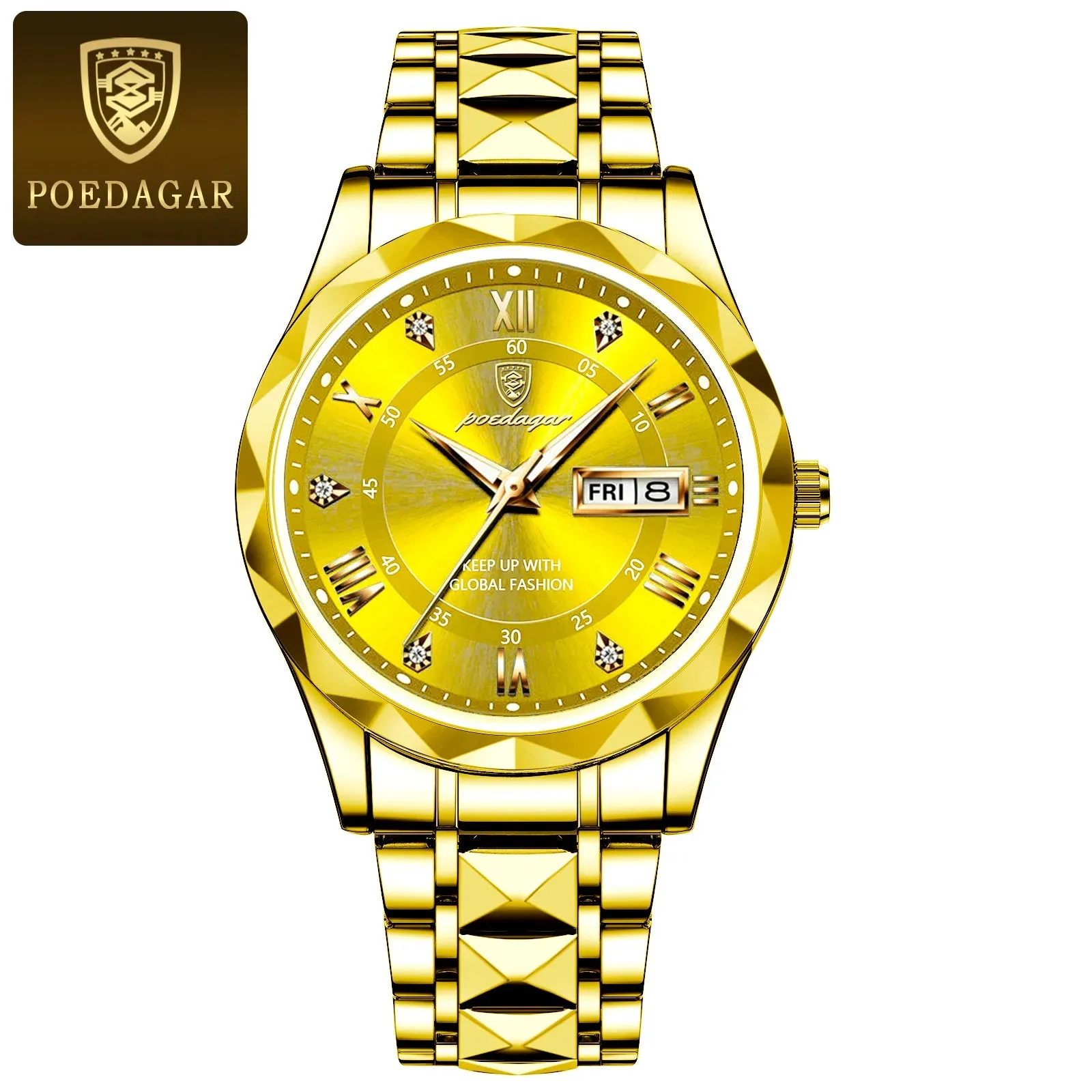 Luxury Waterproof Poedagar Wristwatch – Stylish & Durable